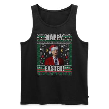 Drôle Biden Pull de Noël moche Joyeuses Pâques - Débardeur bio Premium Homme - noir - Devant - Michal (187cm)