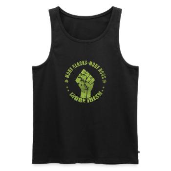 More Blacks More Dogs More Irish - Men's Premium Organic Tank Top - black - Front - AI Model Male 178 light (178cm)