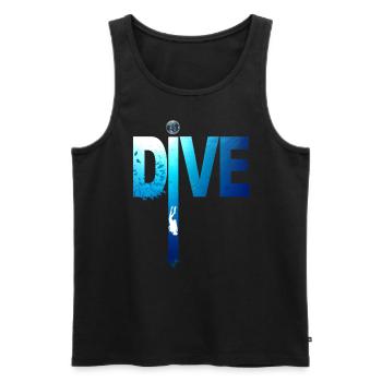Grafik Tauchen: Dive Fleche Tauchgänge - Männer Premium Bio Tank Top - Schwarz - Vorne - AI Model Male 178 light (178cm)