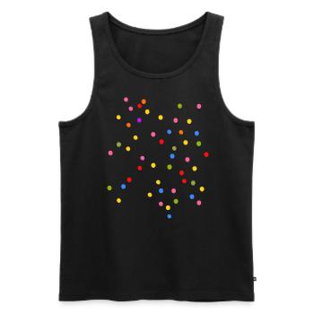 Confettis Carnaval Coloré - Débardeur bio Premium Homme - noir - Devant - Michal (187cm)