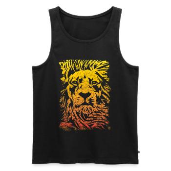 lion - Men's Premium Organic Tank Top - black - Front - Michal (187cm)