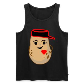 Hearty Potato Potato Vegetable Fantasy - Men's Premium Organic Tank Top - black - Front - AI Model Male 178 light (178cm)