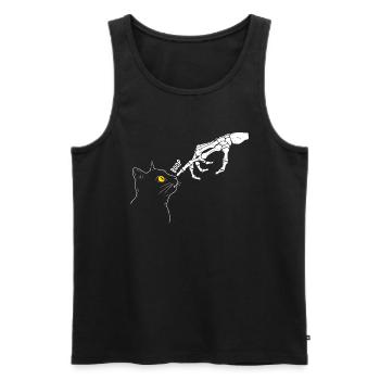 Cat Graphic - Men's Premium Organic Tank Top - black - Front - AI Model Male 178 light (178cm)