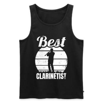 Best Clarinetist - Men's Premium Organic Tank Top - black - Front - Michal (187cm)