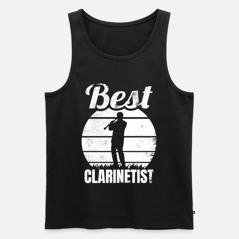 Bester Klarinettist - Männer Premium Bio Tank Top - Schwarz