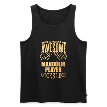 Mandolin Mandolin Mandolin - Männer Premium Bio Tank Top - Schwarz - Vorne - Michal (187cm)