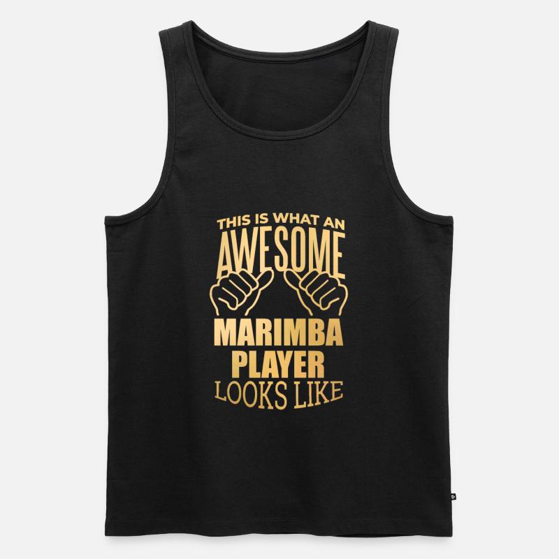 Marimba - Männer Premium Bio Tank Top - Schwarz