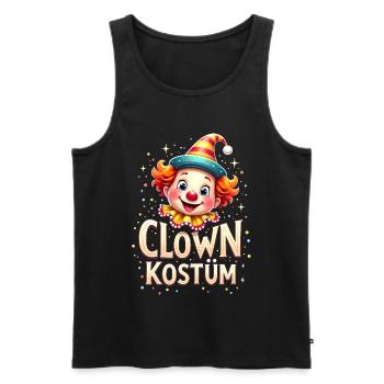 Clown Costume Face Carnival Circus - Men's Premium Organic Tank Top - black - Front - Michal (187cm)