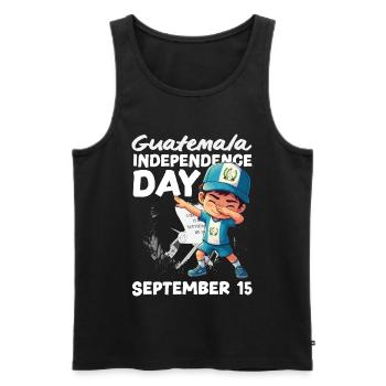 Guatemala Flag T-Shirt Pride & Home Chapín - Men's Premium Organic Tank Top - black - Front - AI Model Male 178 light (178cm)