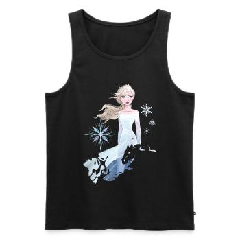 Frozen Elsa Silhouette Mit Schneeflocken - Männer Premium Bio Tank Top - Schwarz - Vorne - Michal (187cm)