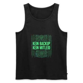 Kein Backup Kein Mitleid IT-Berater Admin - Männer Premium Bio Tank Top - Schwarz - Vorne - Michal (187cm)