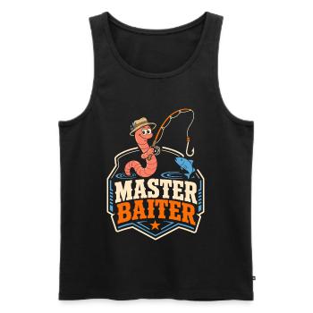 Master Baiter Angel Word Game - Men's Premium Organic Tank Top - black - Front - Michal (187cm)