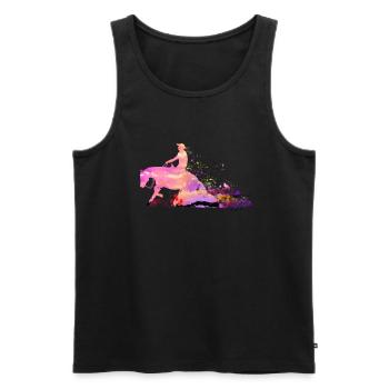 Reining Western Riding Horse Whisperer Arrêt coulissant - Débardeur bio Premium Homme - noir - Devant - Michal (187cm)