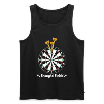 Shanghai Finish Darts Dartscheibe - Männer Premium Bio Tank Top - Schwarz - Vorne - AI Model Male 178 light (178cm)