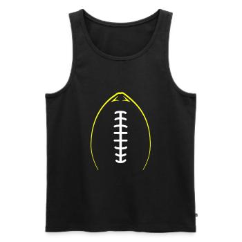 Silhouette de football américain - Débardeur bio Premium Homme - noir - Devant - Michal (187cm)
