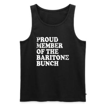 Proud Member of the Baritone Bunch - white - Men's Premium Organic Tank Top - black - Front - AI Model Male 178 light (178cm)