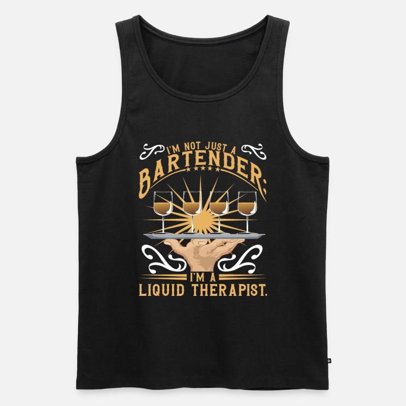 Liquid Therapist - Männer Premium Bio Tank Top - Schwarz