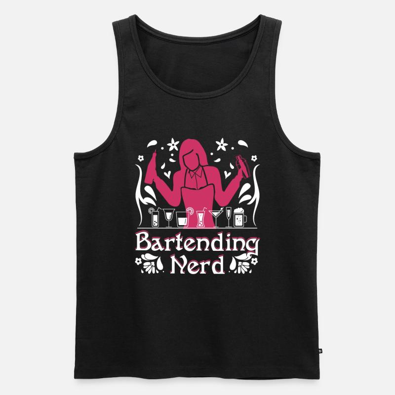 bartending nerd - Männer Premium Bio Tank Top - Schwarz