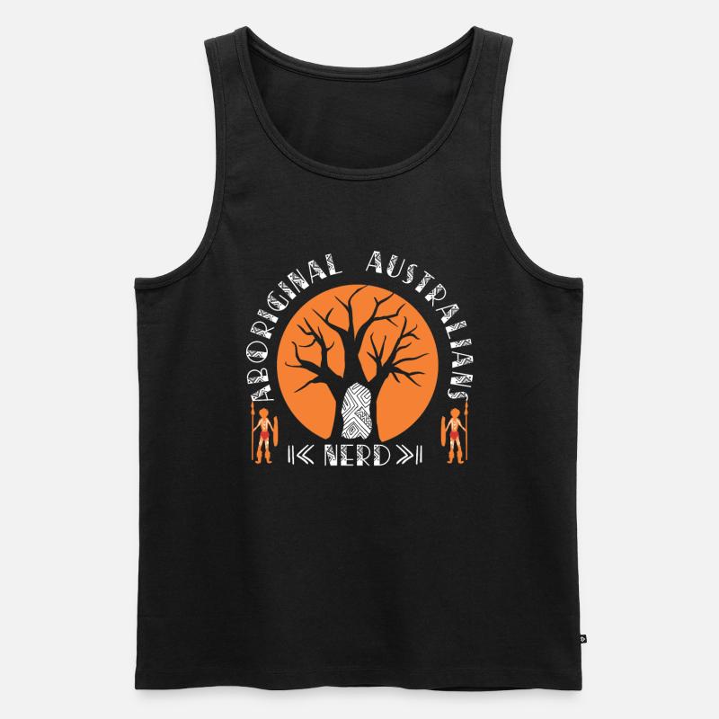 Aboriginal Australians Nerd - Men's Premium Organic Tank Top - black