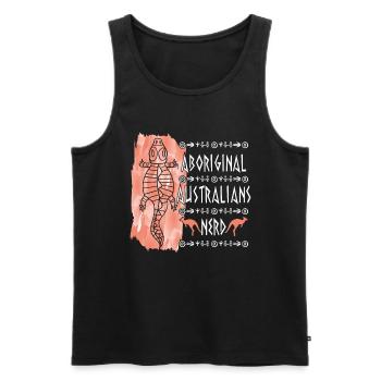 Aboriginal Australians Nerd - Men's Premium Organic Tank Top - black - Front - AI Model Male 178 light (178cm)