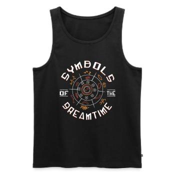 Symbols of Dreamtime - Männer Premium Bio Tank Top - Schwarz - Vorne - AI Model Male 178 light (178cm)