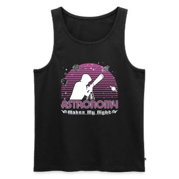 Astronomie macht meine Nacht - Männer Premium Bio Tank Top - Schwarz - Vorne - Michal (187cm)