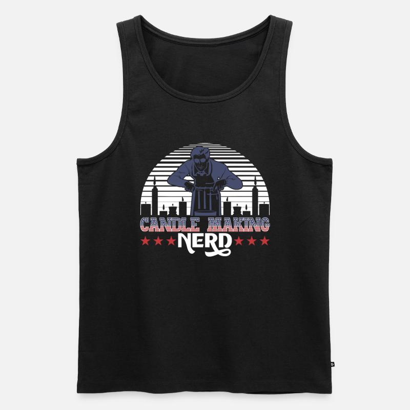 Kerzen machen Nerd - Männer Premium Bio Tank Top - Schwarz