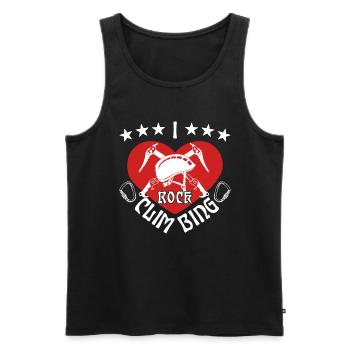 I Klettern - Männer Premium Bio Tank Top - Schwarz - Vorne - AI Model Male 178 light (178cm)