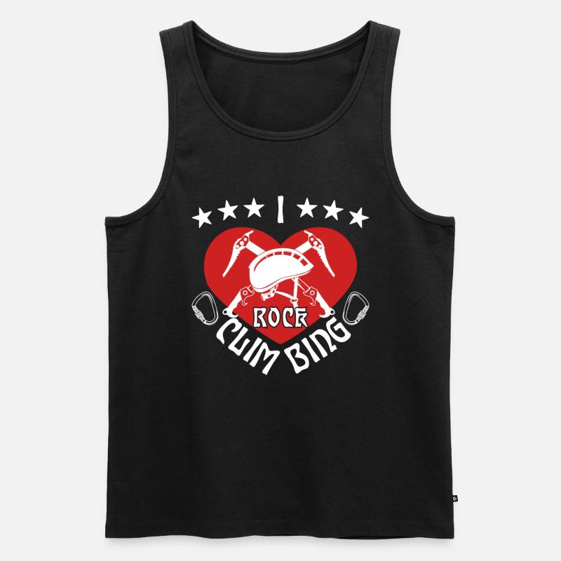 I Klettern - Männer Premium Bio Tank Top - Schwarz