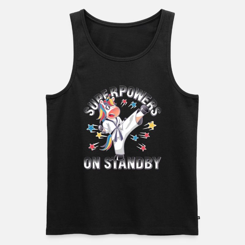 Supermächte in Bereitschaft - Männer Premium Bio Tank Top - Schwarz