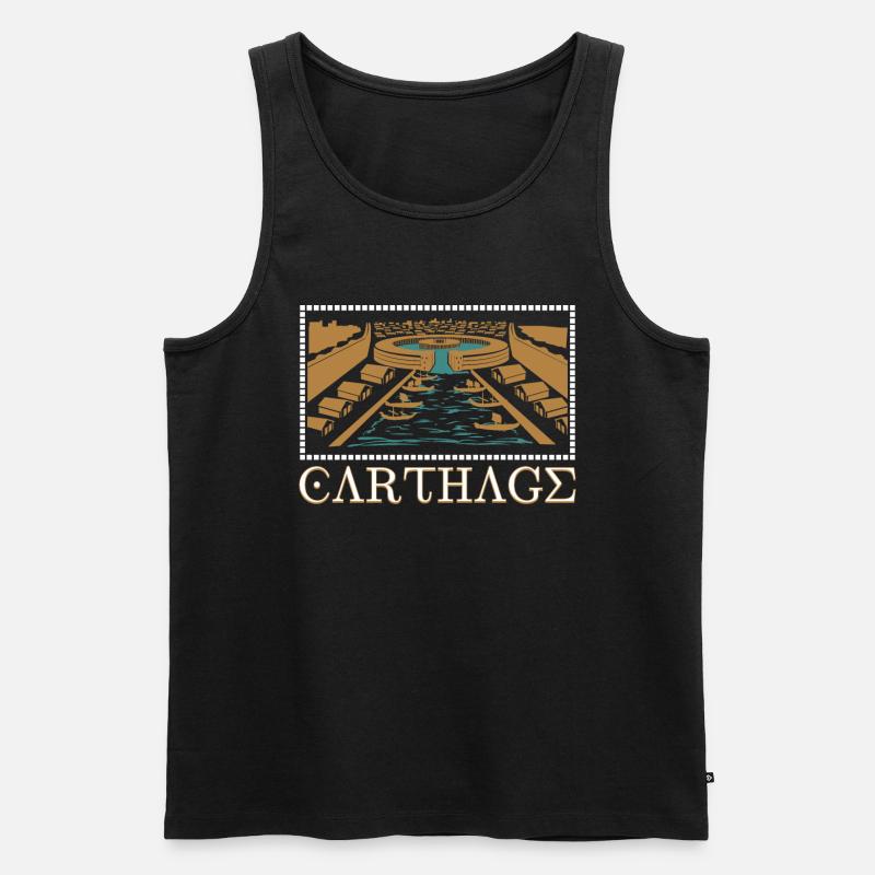 Karthago - Männer Premium Bio Tank Top - Schwarz