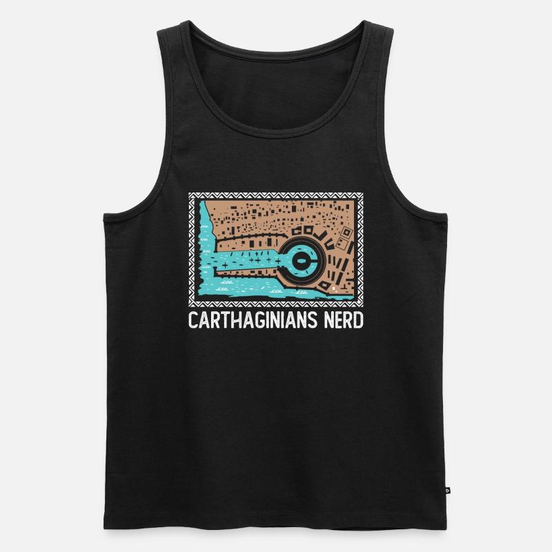 Karthager Nerd - Männer Premium Bio Tank Top - Schwarz