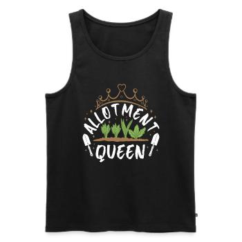 allotment queen - Men's Premium Organic Tank Top - black - Front - AI Model Male 178 light (178cm)