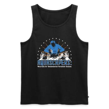 masters of underwater interior design. - Men's Premium Organic Tank Top - black - Front - AI Model Male 178 light (178cm)
