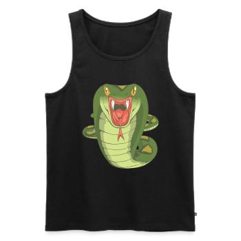 Schlange - Männer Premium Bio Tank Top - Schwarz - Vorne - AI Model Male 178 light (178cm)