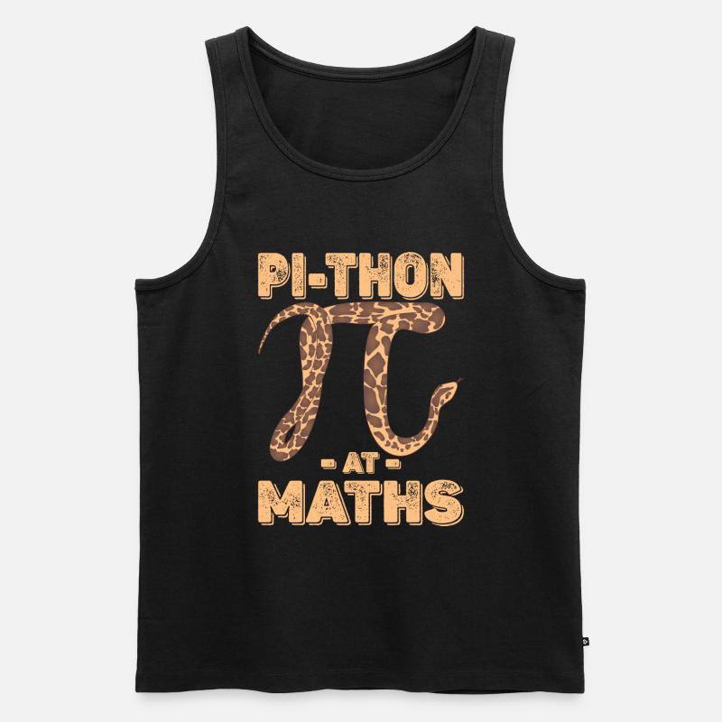 Pi-thon at maths - Men's Premium Organic Tank Top - black