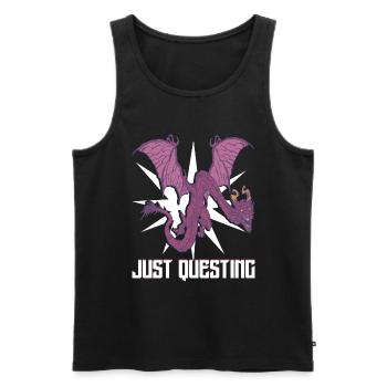 Just questing - Men's Premium Organic Tank Top - black - Front - AI Model Male 178 light (178cm)