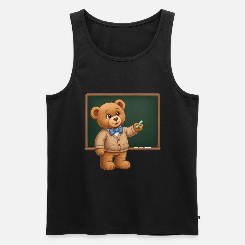 Teddybär Lehrer - Männer Premium Bio Tank Top - Schwarz