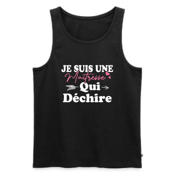 Je suis une Maîtresse qui déchiiiire - Débardeur bio Premium Homme - noir - Devant - Michal (187cm)
