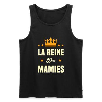 La reine des Mamies - Débardeur bio Premium Homme - noir - Devant - AI Model Male 178 light (178cm)