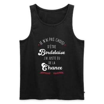 Je n'ai pas choisi d'etre Bordelaise - Débardeur bio Premium Homme - noir - Devant - Michal (187cm)
