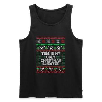 Das ist mein hässlicher Weihnachtspullover - Männer Premium Bio Tank Top - Schwarz - Vorne - Michal (187cm)