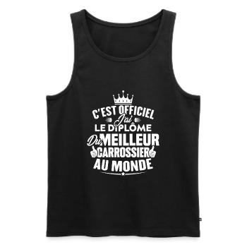 Meilleur carrossier au monde - Débardeur bio Premium Homme - noir - Devant - Michal (187cm)