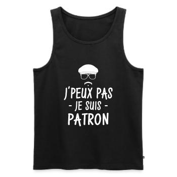 Ich kann nicht, ich bin ein Chef - Männer Premium Bio Tank Top - Schwarz - Vorne - AI Model Male 178 light (178cm)
