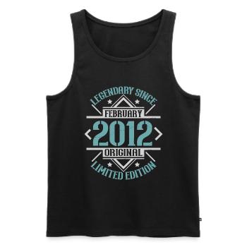 Legendary since February 2012 limited edition - Men's Premium Organic Tank Top - black - Front - Michal (187cm)