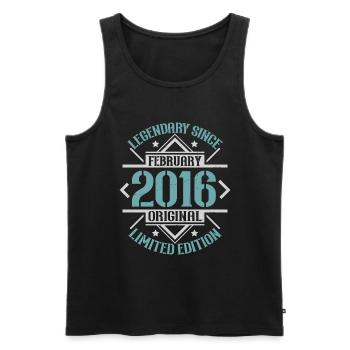 Legendary since February 2016 limited edition - Men's Premium Organic Tank Top - black - Front - Michal (187cm)
