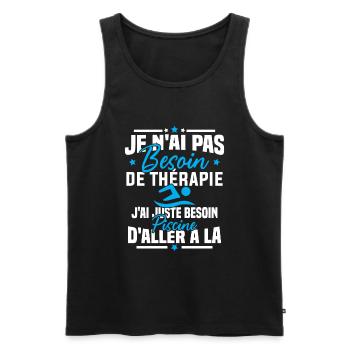 J'ai juste besoin d'aller à la piscine - Débardeur bio Premium Homme - noir - Devant - Michal (187cm)