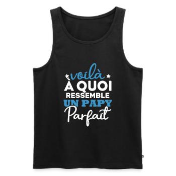 Voilà a quoi ressemble un papy parfait - Débardeur bio Premium Homme - noir - Devant - Michal (187cm)