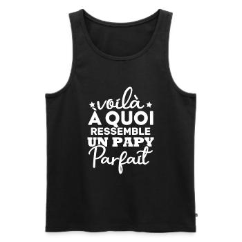 Voilà a quoi ressemble un papy parfait - Débardeur bio Premium Homme - noir - Devant - Michal (187cm)