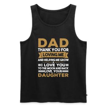 Father daughter gift - Men's Premium Organic Tank Top - black - Front - Michal (187cm)
